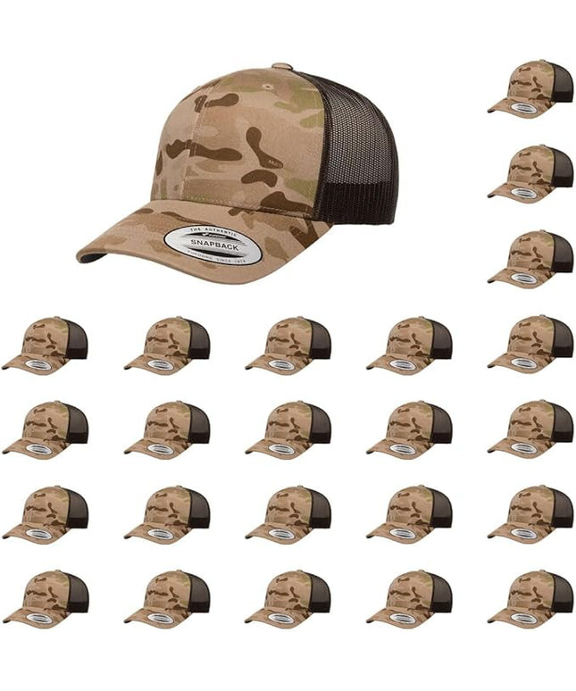 Yupoong Classic Premium Mesh 6 Panel Retro Trucker Cap | Mid Profile Snapback | OSFA | Bulk Pack Available