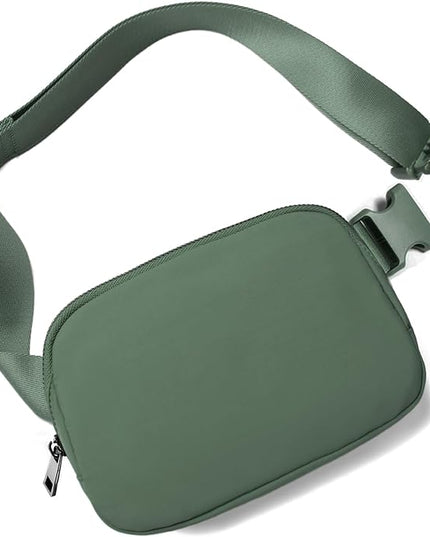 Belt Bag for Women Fanny Pack Crossbody Bags for Women Fashion Waist Packs with Adjustable Strap Gifts for Teenage Girls Women Men (Green)