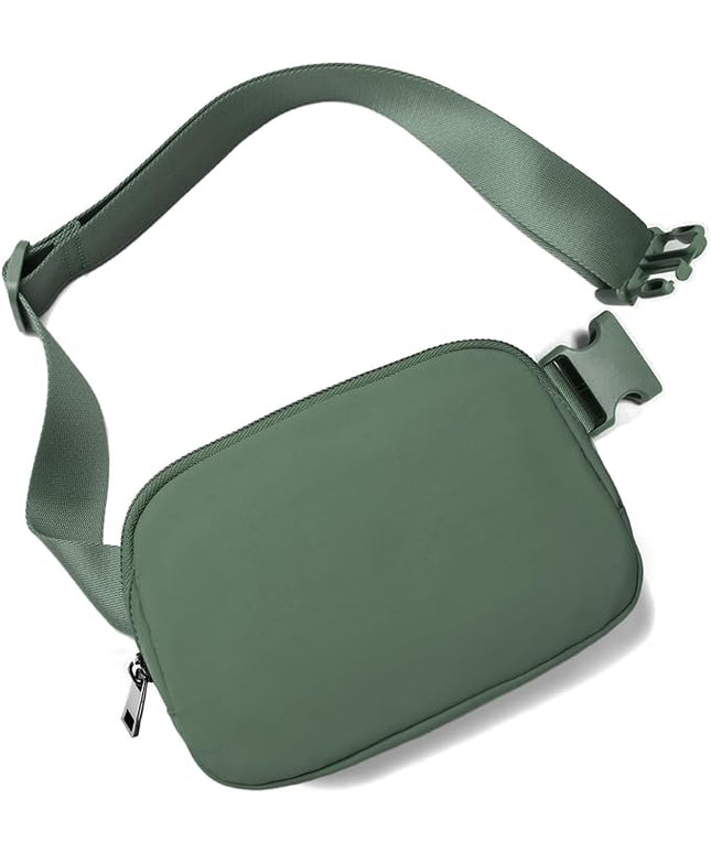 Belt Bag for Women Fanny Pack Crossbody Bags for Women Fashion Waist Packs with Adjustable Strap Gifts for Teenage Girls Women Men (Green)