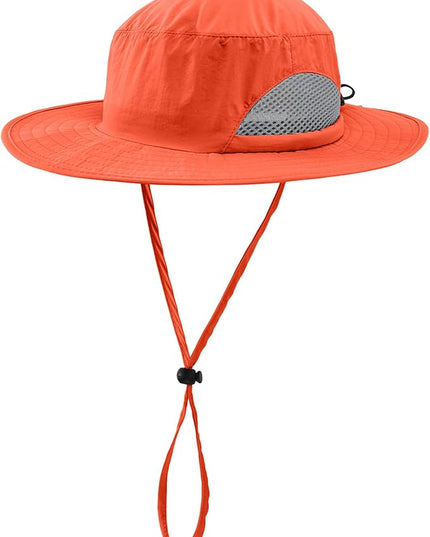 LLmoway Kids Sun Protection Hat Quick Dry Adjustable Wide Brim Mesh Bucket Hat