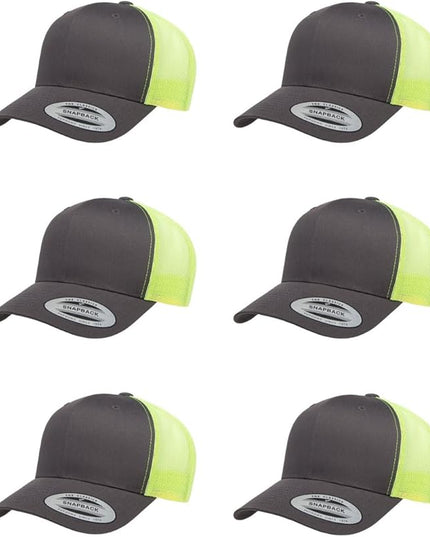 Yupoong Classic Premium Mesh 6 Panel Retro Trucker Cap | Mid Profile Snapback | OSFA | Bulk Pack Available