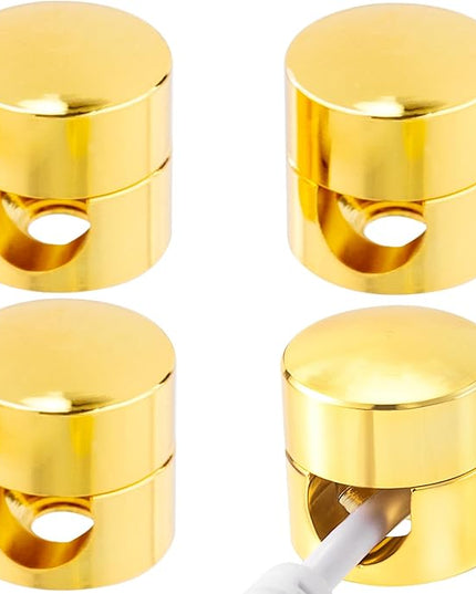 4 Sets Charger Holders for Cords, Gold Color Adjustable Cable Anchor Holders, Adhesive Metal Cord Clips, Cable Management Wire Organizers for Desk, Office, Nightstand