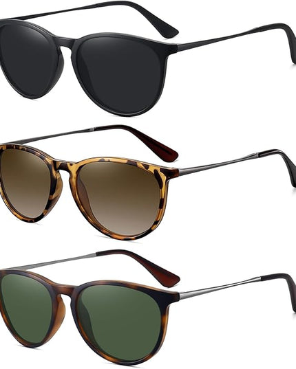 WOWSUN Retro Polarized Sunglasses Womens 2026 Trendy Round Classic Glasses