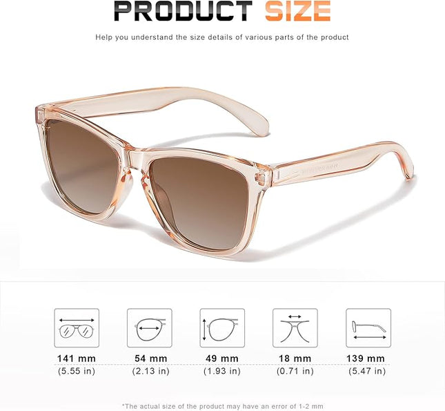 DANAMY Sunglasses Womens Polarized Sunglasses for Women Trendy Designer Mirrored UV400 Protection Sun Glasses