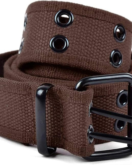 Boxed Gifts Parquet Casual Canvas Belt - Double Hole, Double Grommets for Men & Women