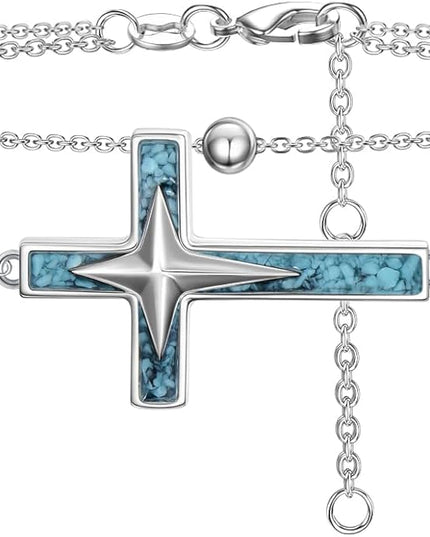Dorunmo 925 Sterling Silver Infinity Heart Cross Circle Evil Eye Anklet Bracelets for Women Mother's Day Jewelry for Wife Girlfriend Mom Her