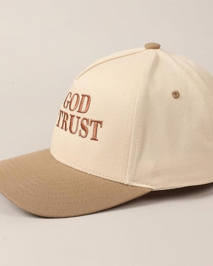 MIRMARU Two-Tone Vintage Canvas Trucker Hats for Men & Women, Adjustable Size Baseball Caps with Trendy Embroidered Design