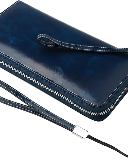 Lavemi Small Compact Women Wallet RFID Blocking Genuine Leather Bifold Purse with ID Windows