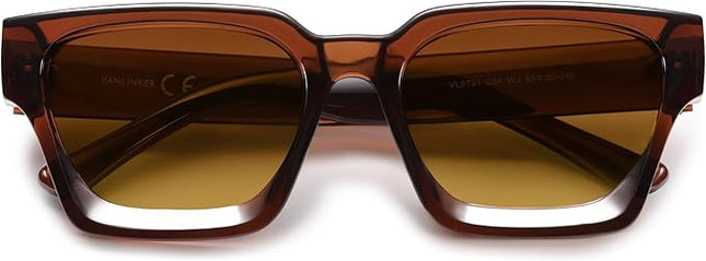 VANLINKER Thick Square Sunglasses for Men Women Retro Chunky Rectangle Shades UV400 Protection VL9731