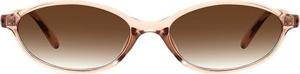 FEISEDY Retro Oval Cat Eye Sunglasses for Women 90s Narrow Lightweight Shades Y2k Trendy Sunnies B0257
