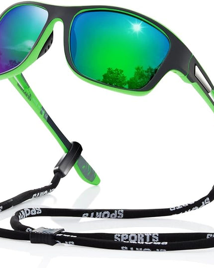 suoso Polarized Sports Sunglasses for Men: UV400 Protection Glasses Womens Wrap Around Goggles for Driving Fishing