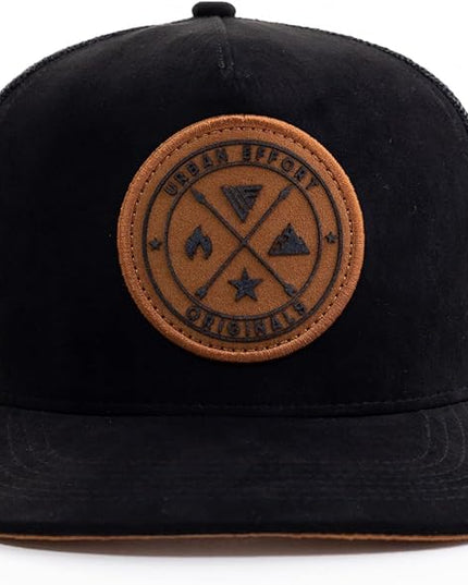 Urban Effort Mesh Back Cap - for Men and Women Baseball Hat 5-Panel Trucker Hat - Great Snapback Closure for Hunting & Hiking