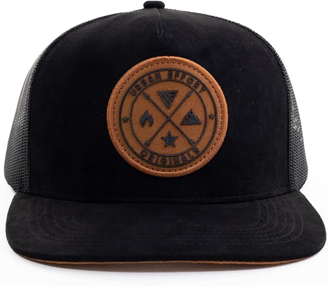 Urban Effort Mesh Back Cap - for Men and Women Baseball Hat 5-Panel Trucker Hat - Great Snapback Closure for Hunting & Hiking