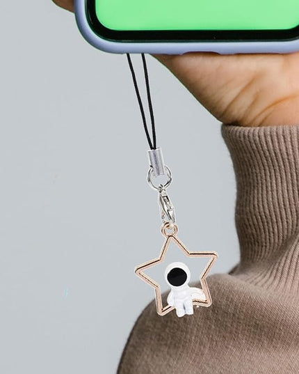 Cartoon Astronaut Phone Hanging Charms Phone Case Chain Key Chain Pendant