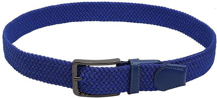Falari Men Women Multicolored Elastic Stretch Braided Belt Canvas Fabric Woven No Holes Belt