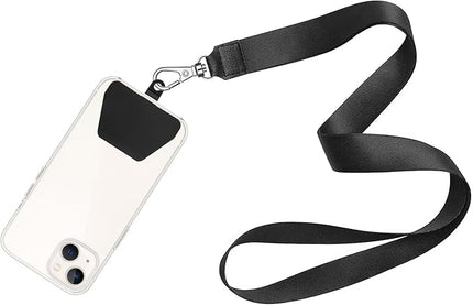 COCASES 4 Pack Phone Tether Tab, Phone Strap TPU Replacement Part for Cell Phone, Safety Lanyard Patch (TPU Black x4)