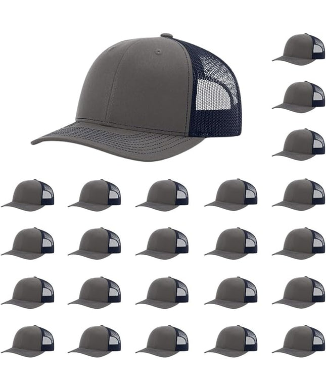 Richardson 112 Classic Six-Panel Adjustable Snapback Trucker Cap | Bulk Packs Available
