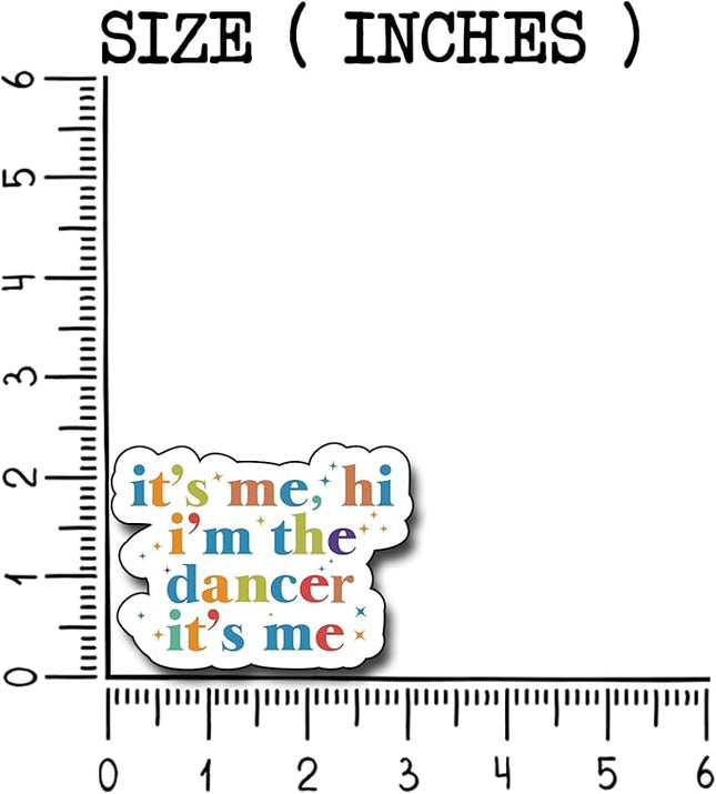 (3Pcs) It's Me Hi I'm The Dancer It's Me Sticker, I'm The Dancer Era Decorate Books Laptop Phone Water Bottles Kindles Stickers Tumbler Sticker Waterproof Vinyl Decorate Sticker 3" Inch
