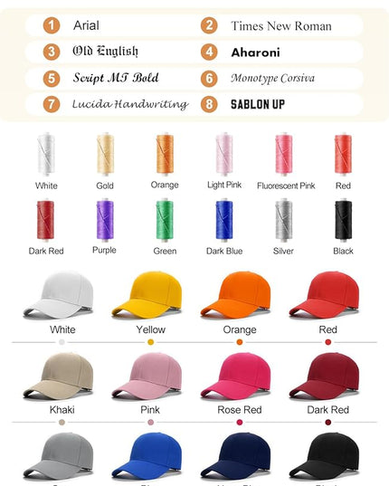Custom4U Custom Hat Baseball Cap Adjustable Embroidered Mom Dad Hat for Men Women Gifts for New Parents Personalized Text S/L