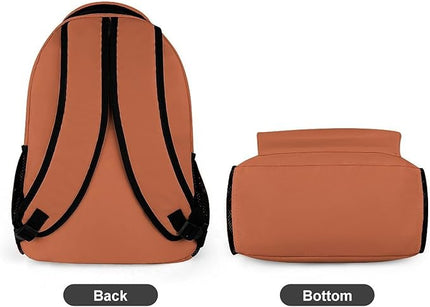 Fashion Terracotta Backpack Lightweight Large Capacity Laptop Daybag for Travel Work