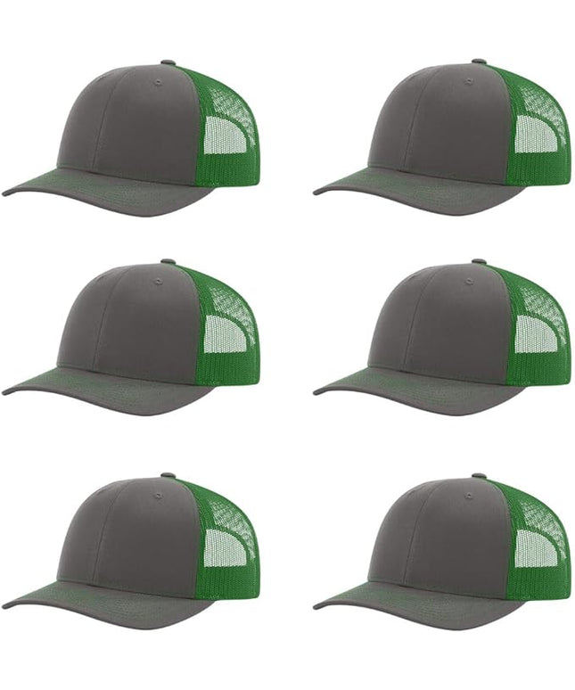 Richardson 112 Classic Six-Panel Adjustable Snapback Trucker Cap | Bulk Packs Available