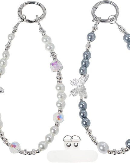 Beaded Phone Wrist Strap,Crystal Keychain Wristlet,Camera Strap Wrist,Cute Phone Chain Wristlet Purse Bag Charms