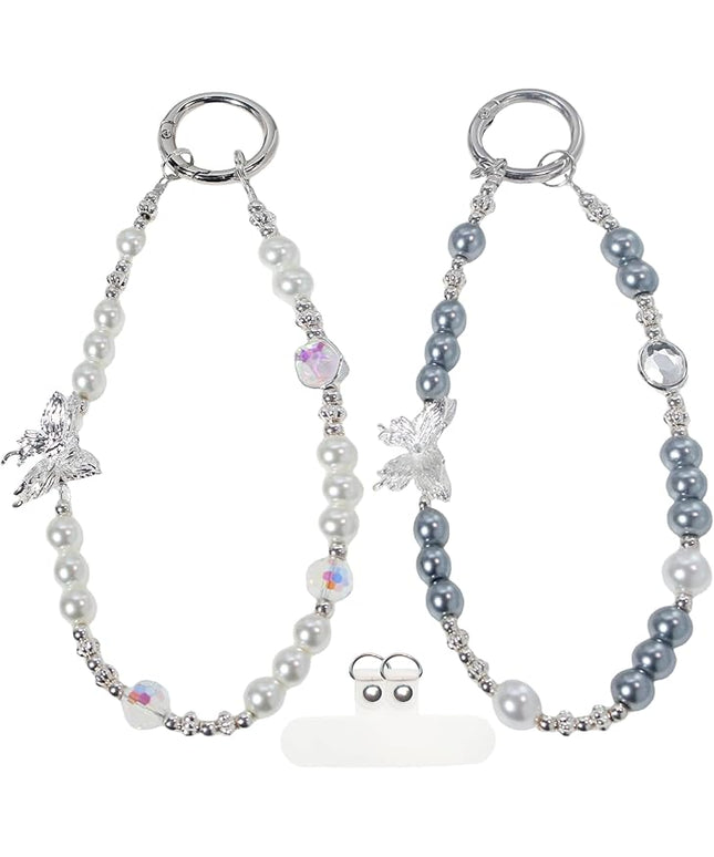 Beaded Phone Wrist Strap,Crystal Keychain Wristlet,Camera Strap Wrist,Cute Phone Chain Wristlet Purse Bag Charms