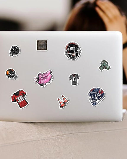 Pack 50 Pcs Cute Sports Football Stickers for Water Bottles Funny Laptop Luggage Computer Scrapbooking Kids Teens Girls Boys Adults Waterproof Aesthetic Sticker Small Vinyl Decals