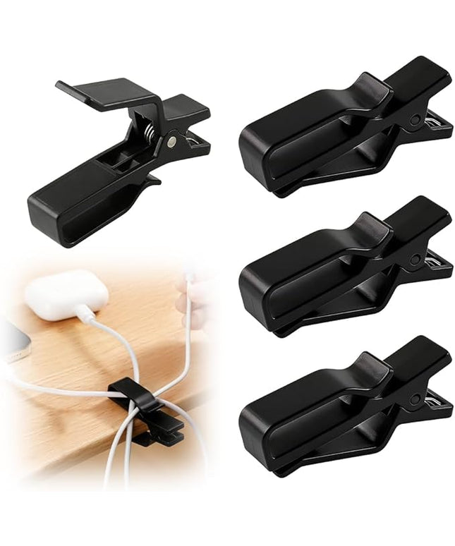 Movable Cord Holder for Nightstand, 2026 New Upgrade Cord Organizer Holder, Cable Organizers USB Cable Holder Wire Organizer Cord Clips, Cable Hider for Home, Office,Cubicle Accessories (9, Black)