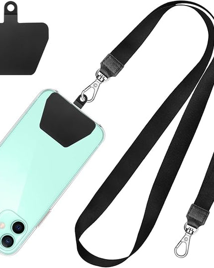SHANSHUI Phone Lanyard, Neck Wrist Nylon Cell Phone Lanyard, 1 Pcs Tether Pads Compatible with iPhone & All Smartphones in Full Cover Cases