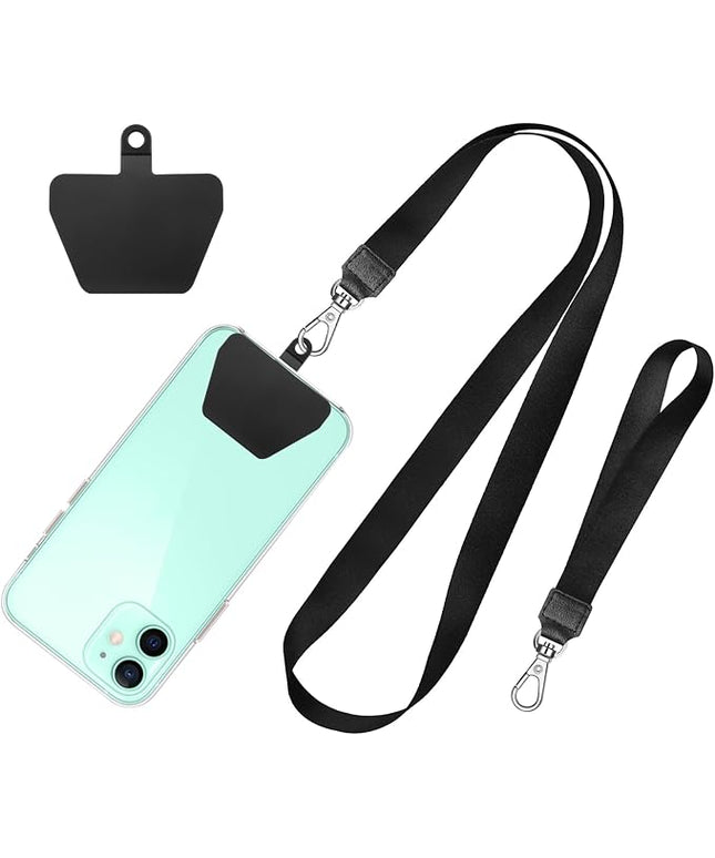 SHANSHUI Phone Lanyard, Neck Wrist Nylon Cell Phone Lanyard, 1 Pcs Tether Pads Compatible with iPhone & All Smartphones in Full Cover Cases
