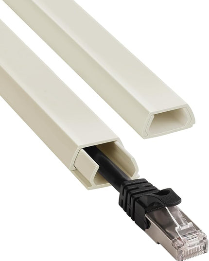 Wall Cable Hider Kit, 116in TV Wire Hider for Wall, Paintable Cord Hider Wall, Cord Organizer Hide 1-2 Cords Wall Mounted TV, Wire Cover for Wall, Cord Concealer 7XL16.5 W0.86 H0.43in, Beige