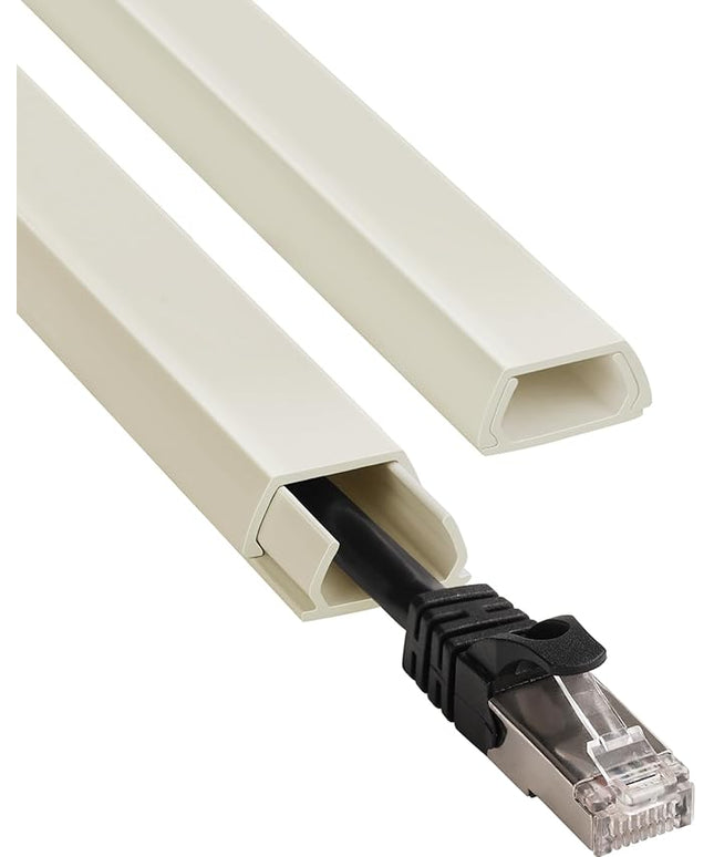 Wall Cable Hider Kit, 116in TV Wire Hider for Wall, Paintable Cord Hider Wall, Cord Organizer Hide 1-2 Cords Wall Mounted TV, Wire Cover for Wall, Cord Concealer 7XL16.5 W0.86 H0.43in, Beige