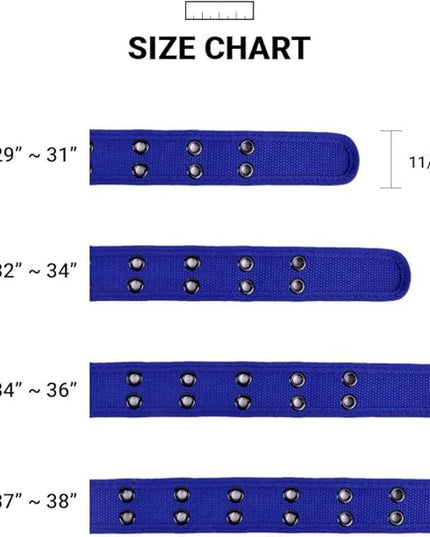 Boxed Gifts Parquet Casual Canvas Belt - Double Hole, Double Grommets for Men & Women
