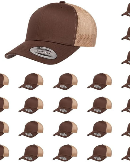 Yupoong Classic Premium Mesh 6 Panel Retro Trucker Cap | Mid Profile Snapback | OSFA | Bulk Pack Available