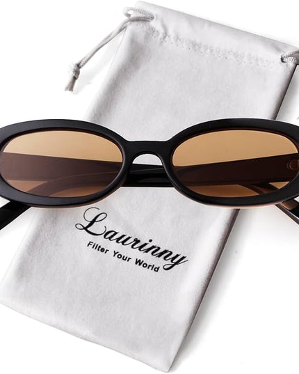 90s Sunglasses for Women Men Retro Small Oval Sunglasses
