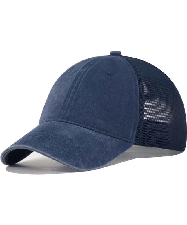 Comfy Vintage Trucker Baseball Hat- M/L/XL/XXL Women Men Unstructured Washed Dad Cap | Snapback | Soft Crown | Soft Mesh