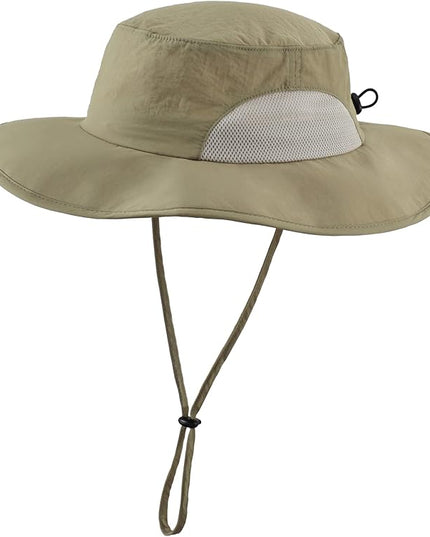 Home Prefer UPF50+ Mens Sun Hat Wide Brim Fishing Hat for Men UV Protection Womens Beach Bucket Hat for Golf Hiking Gardening