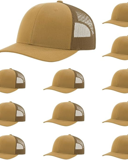 Richardson 112 Classic Six-Panel Adjustable Snapback Trucker Cap | Bulk Packs Available