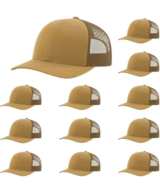 Richardson 112 Classic Six-Panel Adjustable Snapback Trucker Cap | Bulk Packs Available