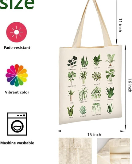 AUSVKAI Canvas Tote Bag Aesthetic for Women, Cute Reusable Cloth Cotton Bags for Shopping Beach Grocery
