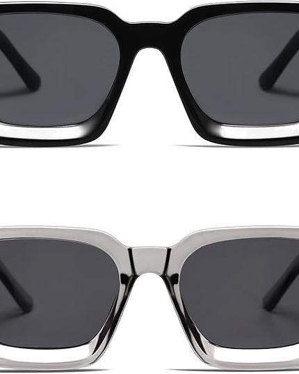 VANLINKER Thick Square Sunglasses for Men Women Retro Chunky Rectangle Shades UV400 Protection VL9731
