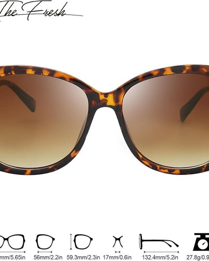 The Fresh Women's Oversized Square Jackie O Cat Eye Hybrid Butterfly Fashion Sunglasses - Exquisite Packaging