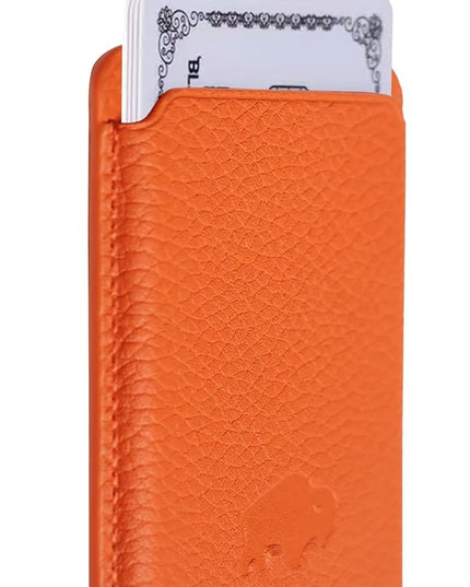 BLACKBROOK Leather Wallet for MagSafe, Duke Slim Full Grain Leather Card Holder, Holds up to 3 Cards, RFID Protection & Easy Access