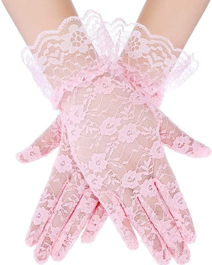 Sahabowi Satin Gloves Formal Bridal Banquet Party Wedding Opera Solid Colorful Mitten For Women