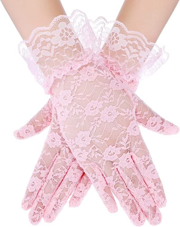 Sahabowi Satin Gloves Formal Bridal Banquet Party Wedding Opera Solid Colorful Mitten For Women