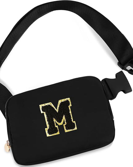 Uygafly Fashion Waist Packs Cute Teen Trendy Stuff Travel Essentials - Birthday Gifts for 6 7 8 9 10 11 12 13 Year Old Girl,Belt Bag for Women Girls Fanny Pack Crossbody Bags for Kids | Black,M