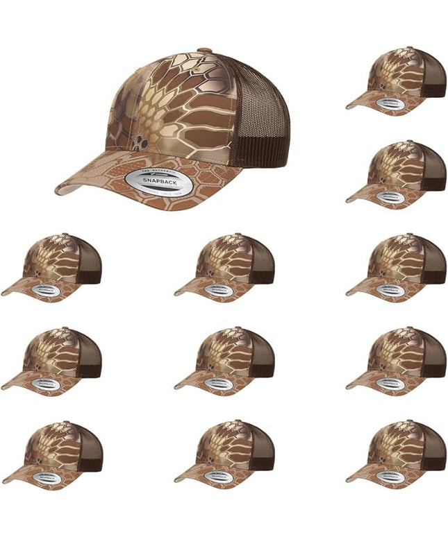 Yupoong Classic Premium Mesh 6 Panel Retro Trucker Cap | Mid Profile Snapback | OSFA | Bulk Pack Available