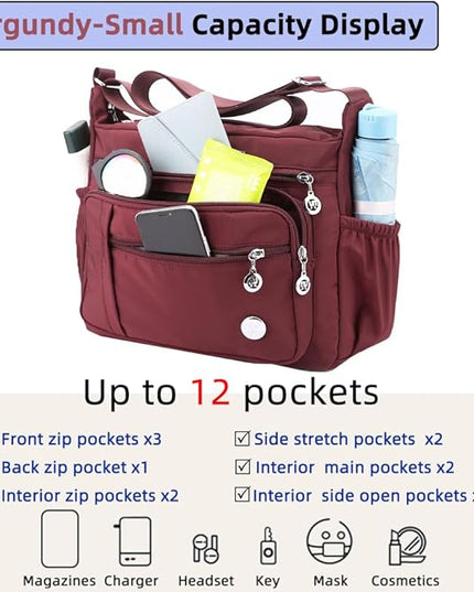 MINTEGRA Women Shoulder Handbag Roomy Multiple Pockets Bag Ladies Crossbody Purse Fashion Tote Top Handle Satchel