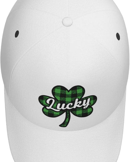 St. Patrick's Day Lucky Shamrock Hat Adjustable Irish Green Clover Baseball Cap Trucker Hat for Men Women